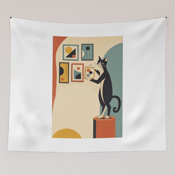 Item preview, The Cat Curator Eclectic Animal Art designed and sold by granitvit.