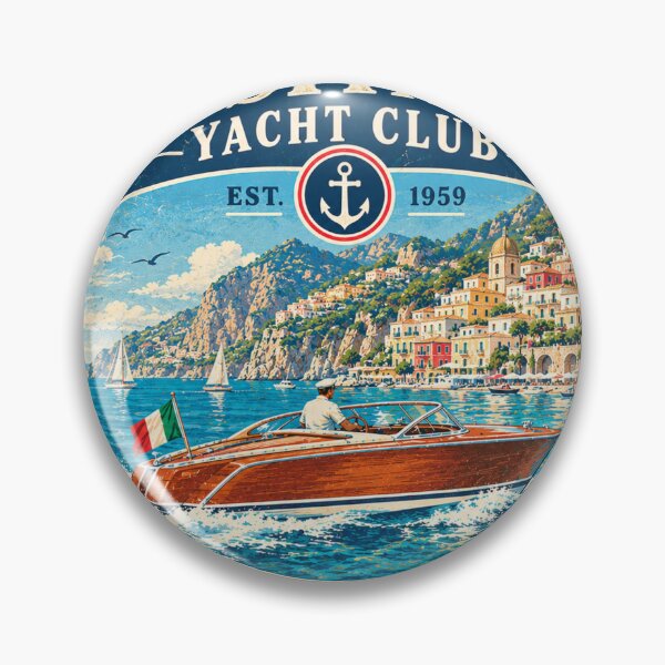 Item preview, Positano Yacht Club Vintage Sailing Design designed and sold by Asfyi.