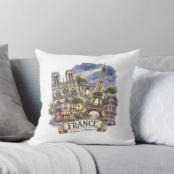 Item preview, Paris France Vintage Travel Illustration designed and sold by EdwinkOne.