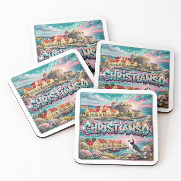 Item preview, Christianso Denmark Baltic Island Fortress Village Magic Embroidered Tapestry Sticker designed and sold by Imaginarium of Chaos falcon88 .