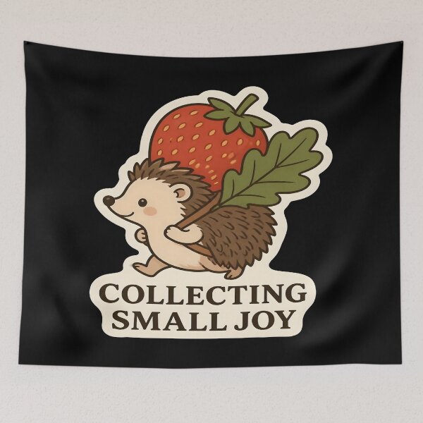 Item preview, Collecting Small Joy Cute Cottagecore Hedgehog Strawberry designed and sold by PozivoPlus.