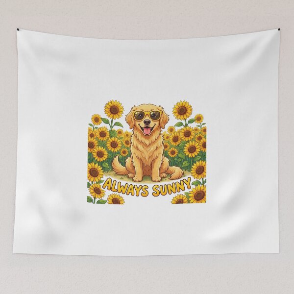 Item preview, Always Sunny Cute Golden Retriever Sunflower Design designed and sold by Sanan Israyilli.