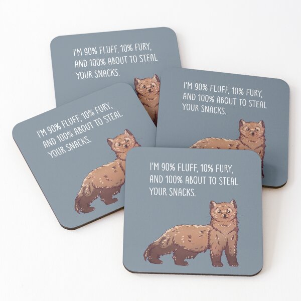 Item preview, Pine Marten the Snack Thief - Wildly Relatable series designed and sold by BeeHappyShop.