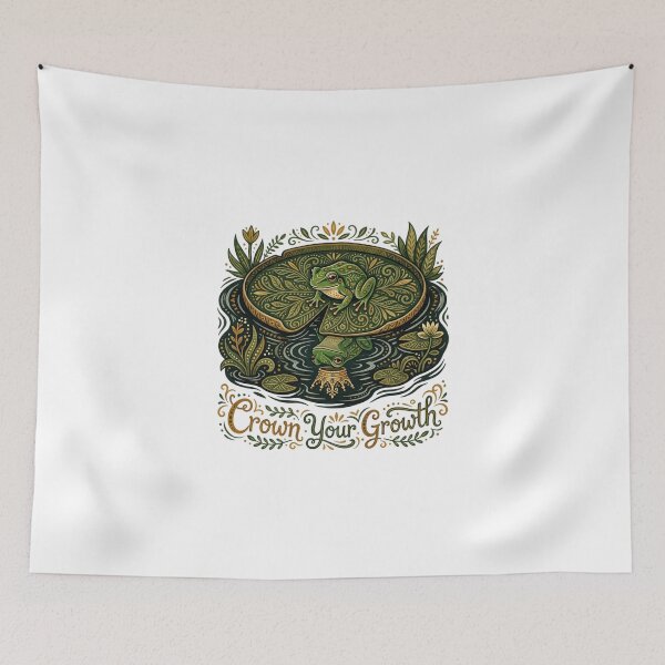 Item preview, Crown Your Growth Regal Frog Prince Art designed and sold by Sanan Israyilli.
