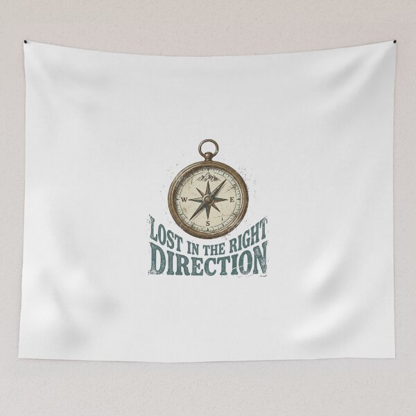 Item preview, Lost In The Right Direction Vintage Compass Design designed and sold by Sanan Israyilli.