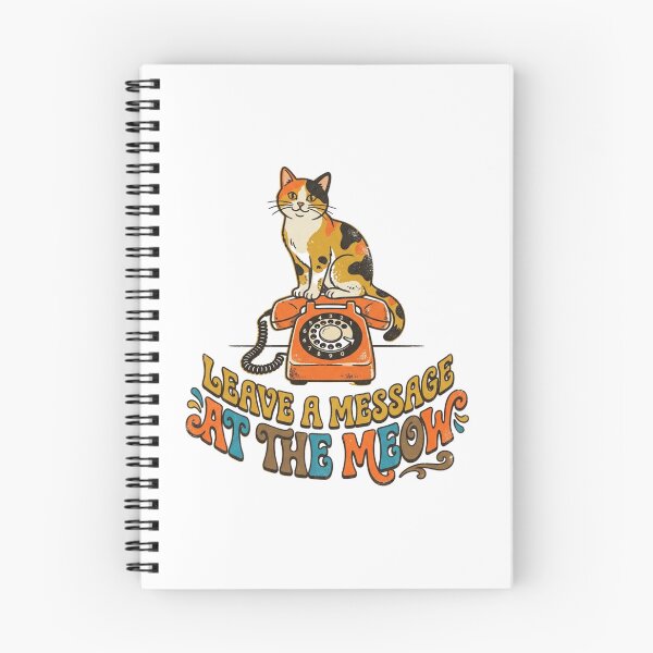 Item preview, Leave A Message At The Meow Retro Calico Cat Design designed and sold by Sanan Israyilli.