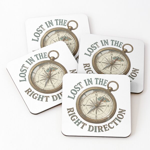 Item preview, Lost In The Right Direction Circular Compass Badge designed and sold by Sanan Israyilli.