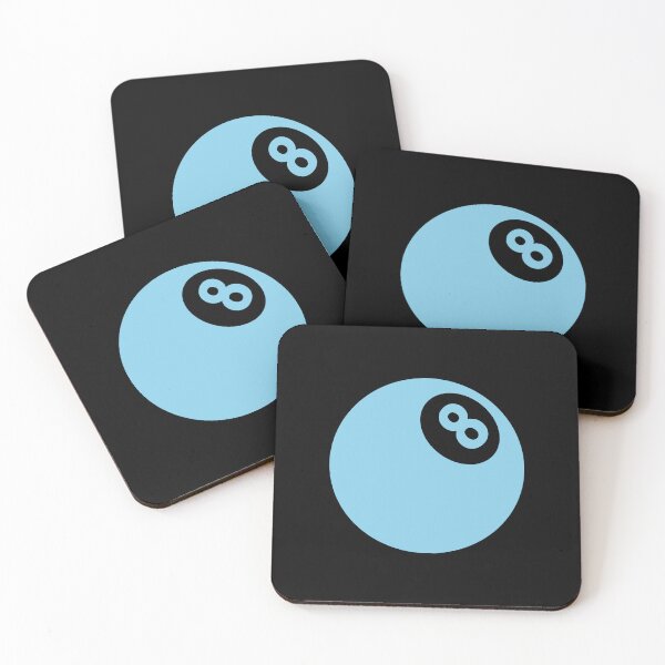 Item preview, Sky Blue Retro 8 Ball Billiards Pool Design designed and sold by pattern-archive.