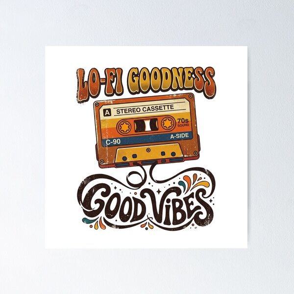 Item preview, Lo-Fi Goodness Retro Audio Cassette Good Vibes designed and sold by Sanan Israyilli.