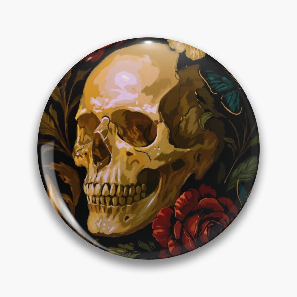 Item preview, Skull with Roses – Gothic Floral Illustration designed and sold by ATHDigitial.