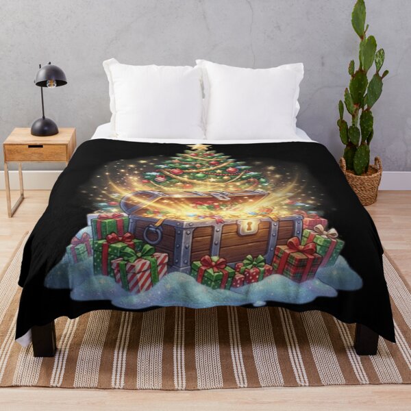 Item preview, chest full of gifts under a Christmas tree loot boxes season designed and sold by samuzai.