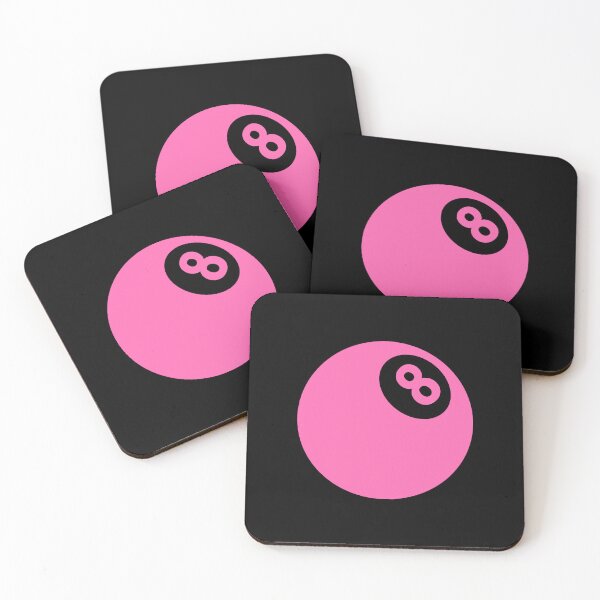 Item preview, Pink Retro 8 Ball Billiards Pool Design designed and sold by pattern-archive.