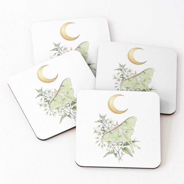 Item preview, Botanical Luna Moth and Crescent Moon designed and sold by Rahat3344.