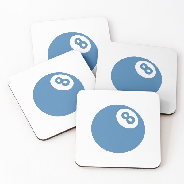 Item preview, Steel Blue Retro 8 Ball Billiards Pool Design designed and sold by pattern-archive.
