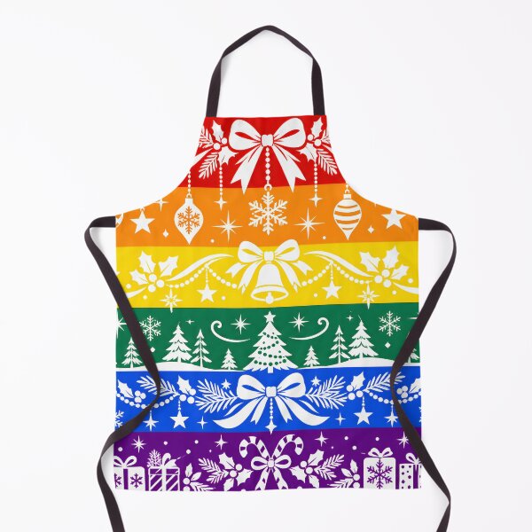 Item preview, Rainbow Pride Flag with Christmas Holiday Doodles designed and sold by Travelslightly.