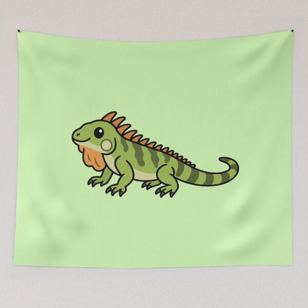 Item preview, Cute Cartoon Green Iguana designed and sold by WildlifeDoodle.