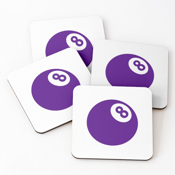 Item preview, Dark Purple Retro 8 Ball Billiards Pool Design designed and sold by pattern-archive.