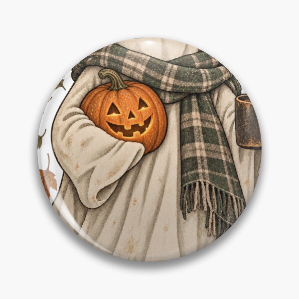Item preview, Cozy Pumpkin Ghost Autumn Leaves Halloween designed and sold by ParkersForge.
