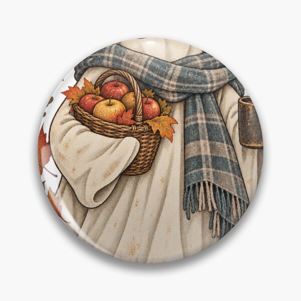 Item preview, Cozy Apple Basket Ghost Fall Harvest designed and sold by ParkersForge.