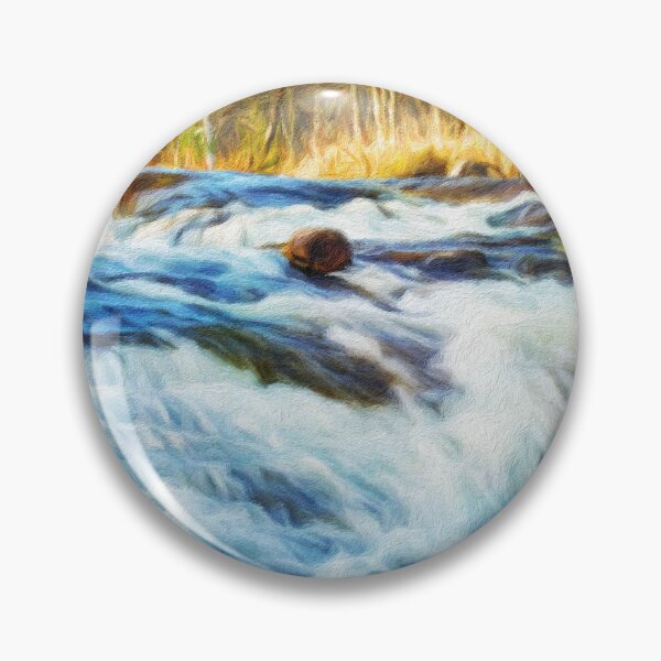 Item preview, Rushing River Rapids – Blue Water in Painterly Style designed and sold by celinebisson.