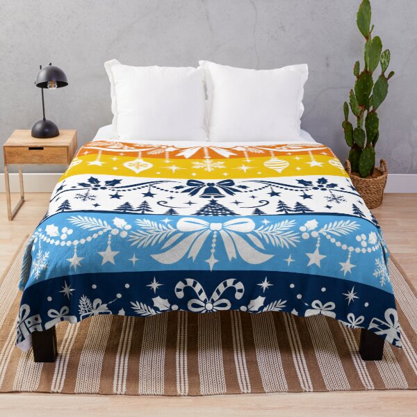 Item preview, AroAce Pride Flag with Christmas Holiday Doodles designed and sold by Travelslightly.