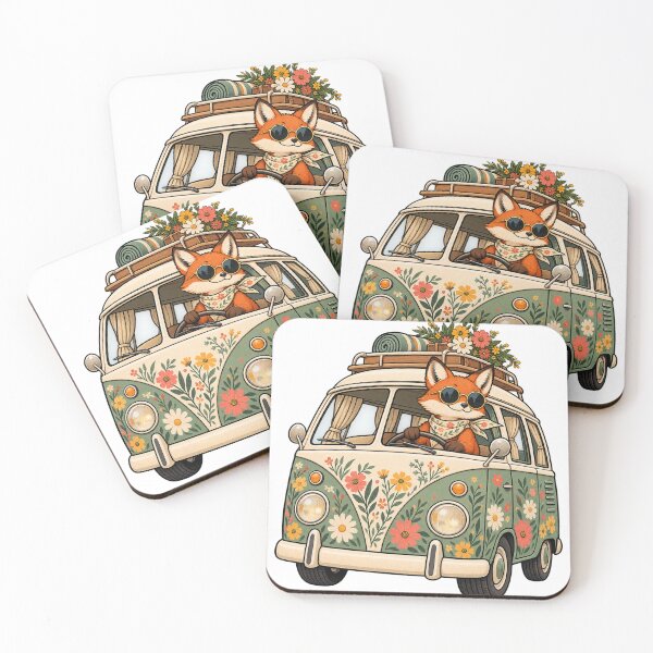 Item preview, Retro Floral Camper Van Fox T-Shirt designed and sold by Argi- Luz.