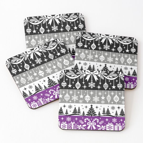 Item preview, Asexual Pride Flag with Christmas Holiday Doodles designed and sold by Travelslightly.