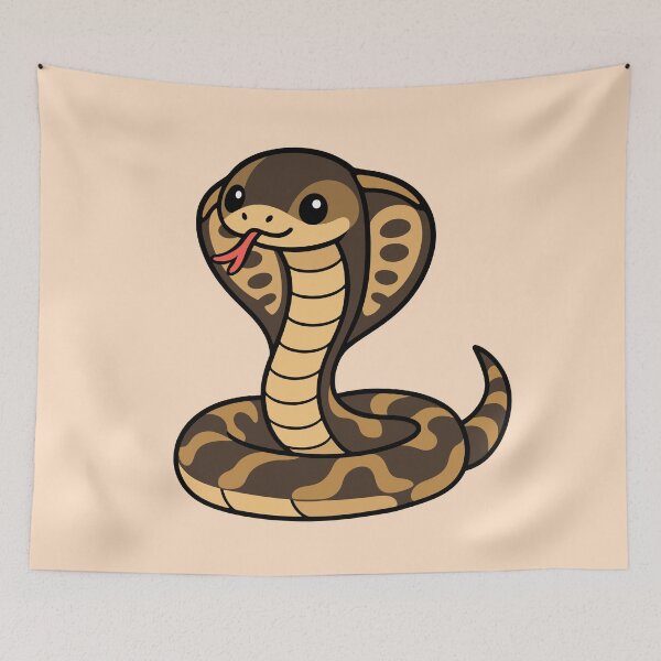 Item preview, Cute Cartoon King Cobra designed and sold by WildlifeDoodle.