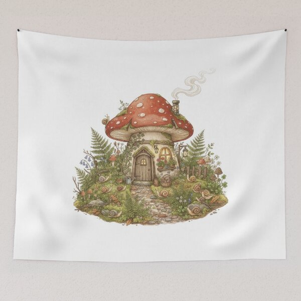 Item preview, Enchanted Mushroom House And Garden designed and sold by Rahat3344.