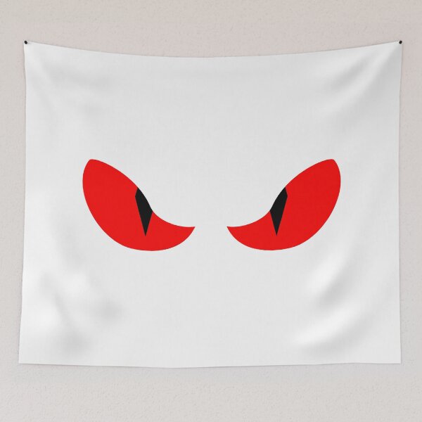 Item preview, Glowing Red Evil Eyes Spooky Halloween Demon Silhouette designed and sold by darkskinbender.