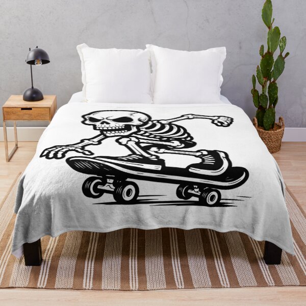 Item preview, Skateboarding Skeleton – Black and White Street Art designed and sold by Good_Things.