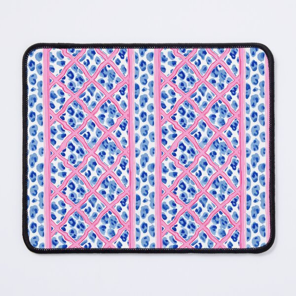 Item preview, Preppy pink lattice and blue animal spots designed and sold by SophieClimaArt.
