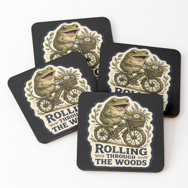 Item preview, Rolling Through The Woods Funny Cottagecore Toad Bicycle designed and sold by PozivoPlus.