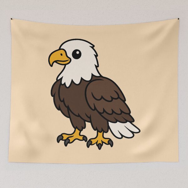 Item preview, Cute Cartoon Bald Eagle designed and sold by WildlifeDoodle.