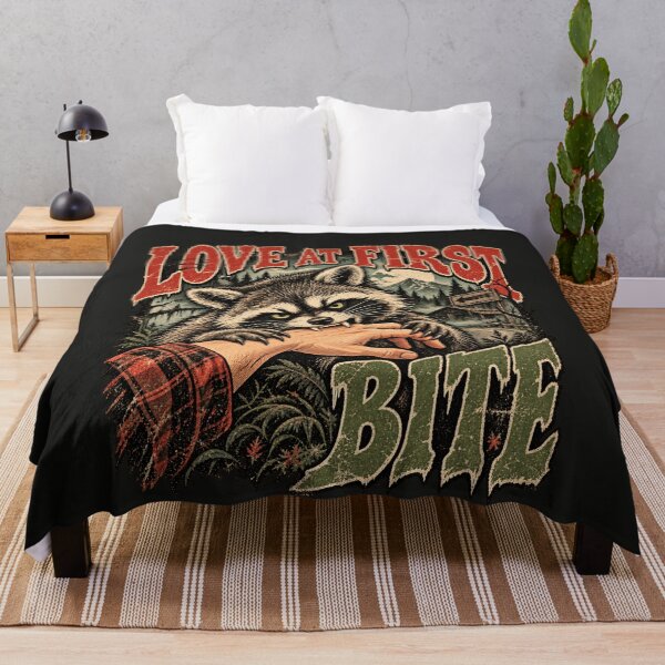 Item preview, Vampire Raccoon Vintage Horror Love at First Bite designed and sold by AmiGraph.