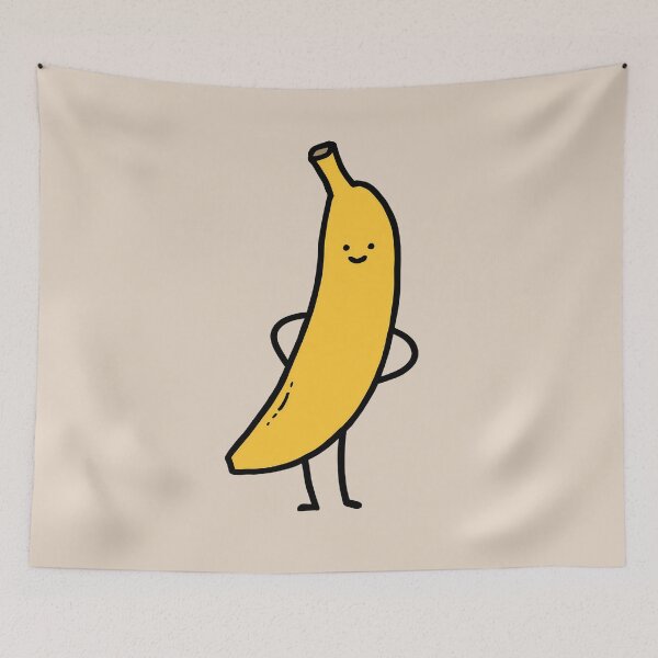 Item preview, Cute Smiling Banana Character Hands on Hips Cartoon designed and sold by peterdesigns.