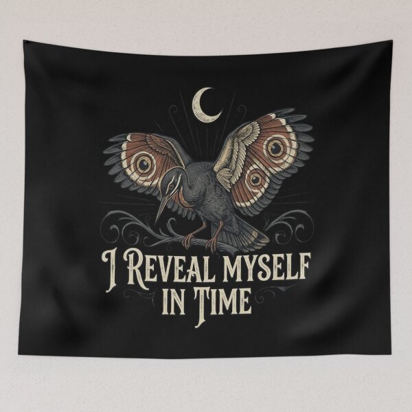 Item preview, Sunbittern Shirt - I Reveal Myself In Time - Gothic Halloween Bird Tee - Dark Natural History Apparel designed and sold by Max Store.