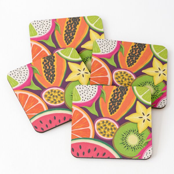 Item preview, Oversized Tropical Fruit Abstract Pattern designed and sold by frumixart.