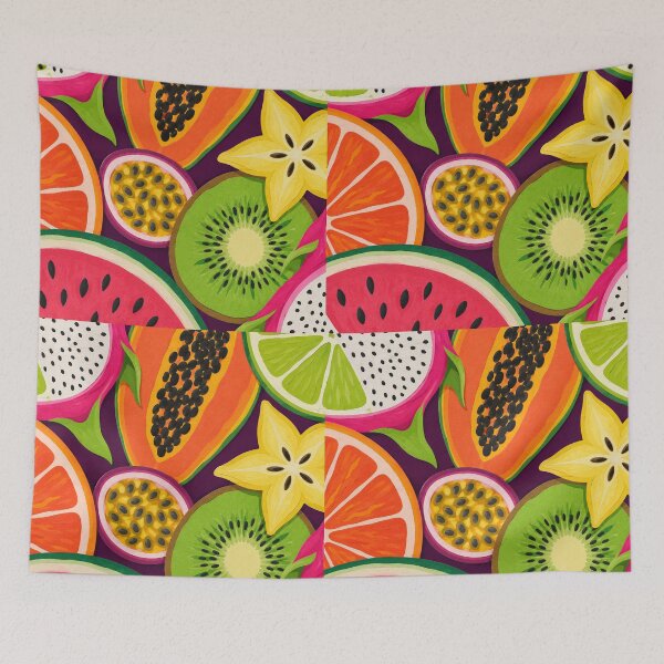 Item preview, Oversized Tropical Fruit Abstract Pattern designed and sold by frumixart.