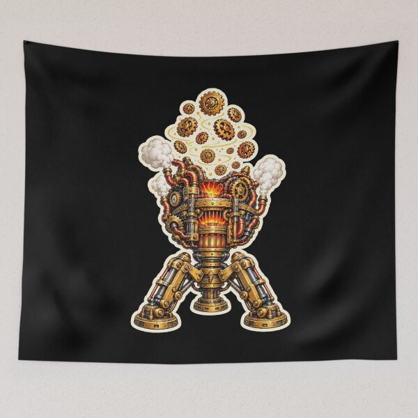 Item preview, Glowing Steampunk Engine - Victorian Gear Illustration designed and sold by ArtoryWorks.