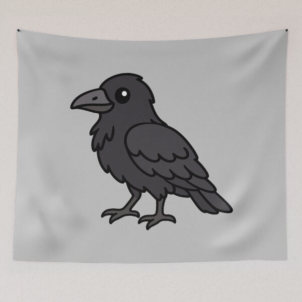 Item preview, Cute Cartoon Common Raven designed and sold by WildlifeDoodle.