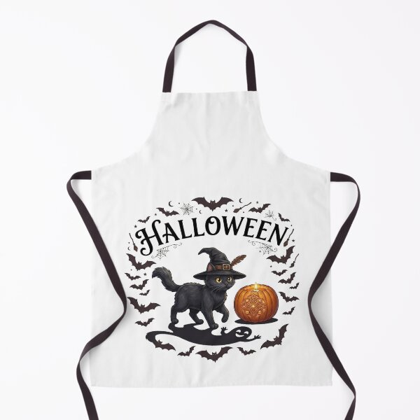 Item preview, Cute Spooky Ghost Shadow Cat Art - Witch Black Cat & Pumpkin Design designed and sold by ChameleonStars.