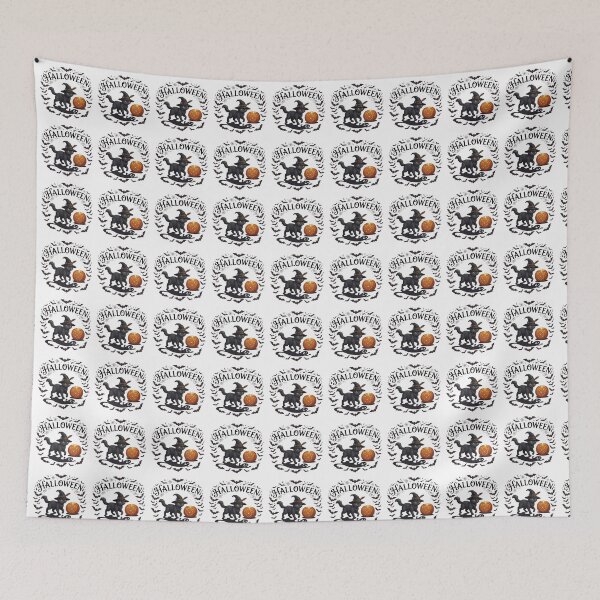 Item preview, Cute Spooky Ghost Shadow Cat Art - Witch Black Cat & Pumpkin Design designed and sold by ChameleonStars.