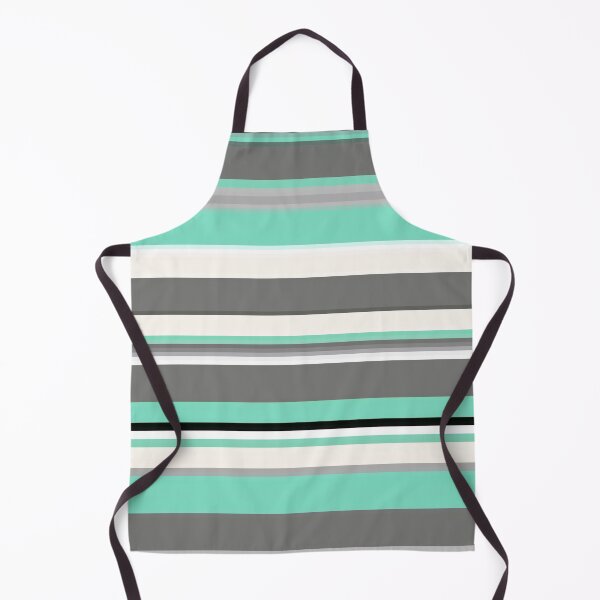 Item preview, Mint and Shades of Gray Abstract Horizontal Stripes designed and sold by TwelveParties.