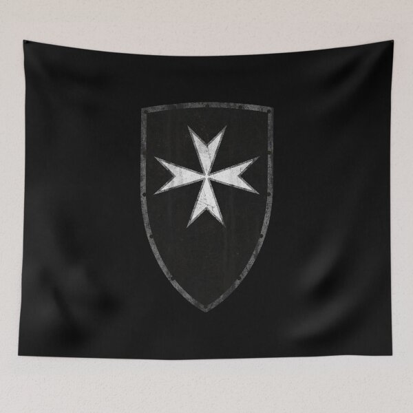 Item preview, Hospitaller Relic Shield • Distressed Maltese Cross • Medieval Battle‑Worn Emblem designed and sold by worldwarvintage.