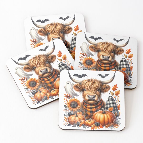 Item preview, Highland Cow Halloween Harvest – Cozy Spooky Autumn Cow designed and sold by Pattern Arbor .