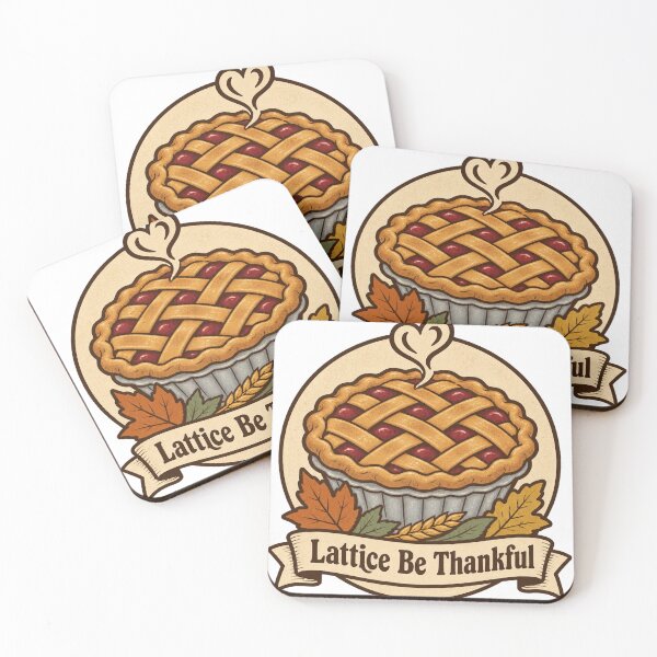 Item preview, Thanksgiving Pie Pun – Lattice Be Thankful Retro Cherry Pie designed and sold by OMARFIRAS.