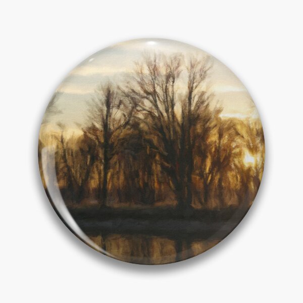 Item preview, Soft Golden Sunset Reflections – Impressionist Landscape designed and sold by celinebisson.