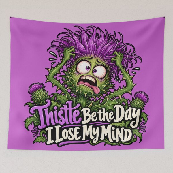 Item preview, Thistle Be the Day I Lose My Mind – Funny Frazzled Flower designed and sold by Searching ideas.