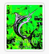 Anchored by fin Sticker